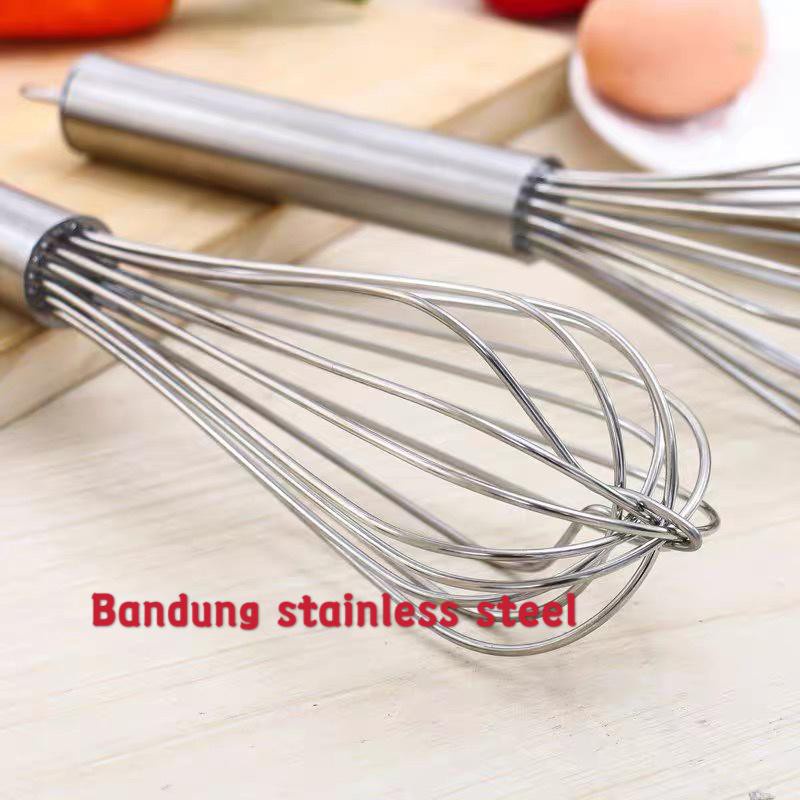 Termurah! Kocokan telur pengocok telur manual egg whisk stainless steel 10 inch 12inch 14inch 16inch