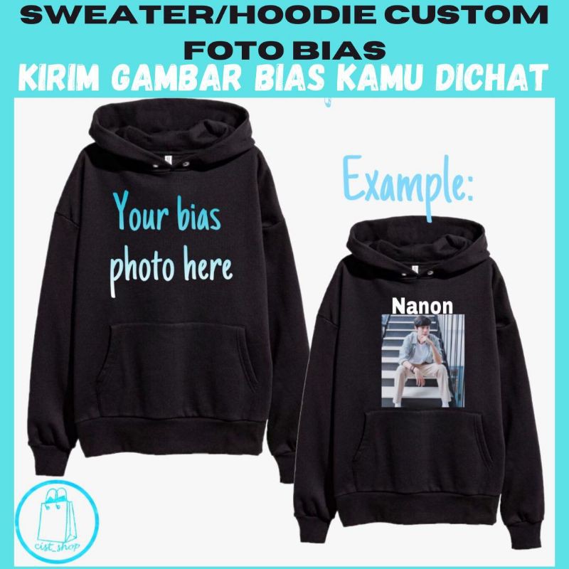 (PO ) hoodie / sweater custom bebas request gambar bias/ thai / Kpop (PLIS GESER Ya—>) raikantopeni