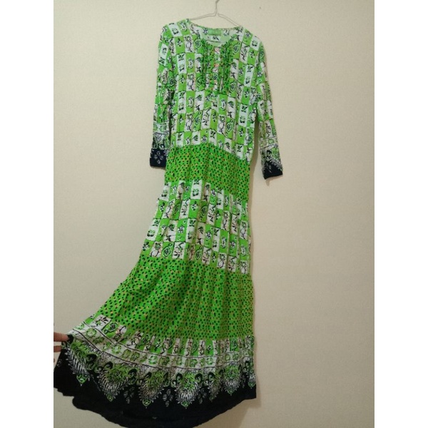 Daster Gamis Batik Bahan Adem Lengan Panjang Preloved PL Bekas