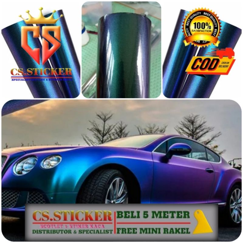 SKOTLET STIKER MOTOR BUNGLON AURORA STIKER SCOTLITE CHAMELEON STIKER MOTOR BUNGLON SCOTLET PUTIH MUT