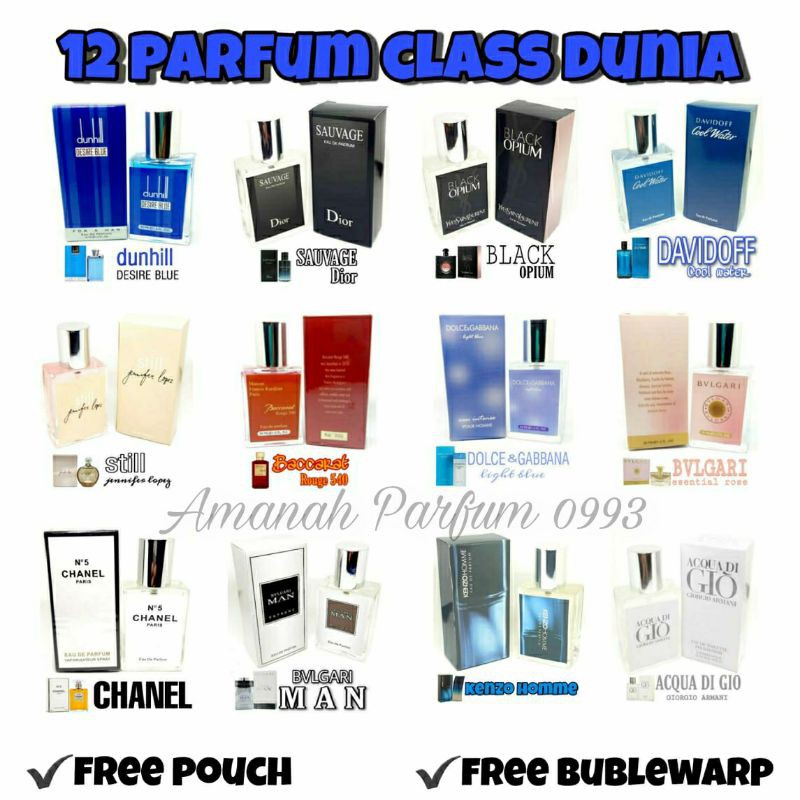 Parfum Premium Branded Box 30 ml Parfum Pria Tahan Lama / Parfum Wanita Tahan Lama / Minyak Wangi Pria Minyak Wangi Wanita Tahan Lama 30 ml