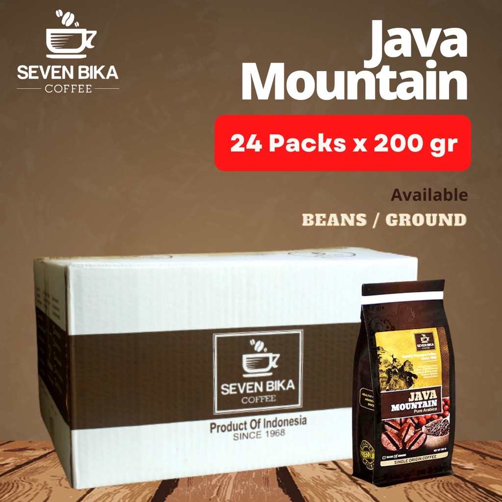 

SB Premium Java Mountain Pure Arabica 200 Gr. 24 Pcs. Biji/ Bubuk.