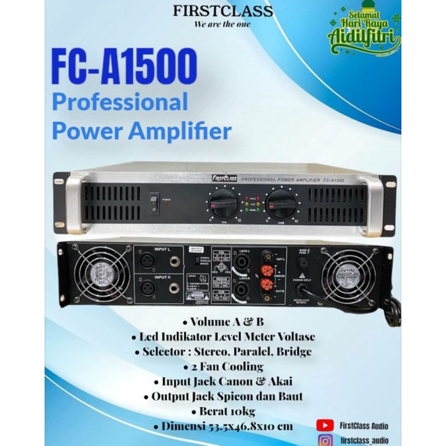 Power Ampli original Firstclass Fc A1500 FC A 1500 FCA1500 FC-A1500 POWER AMPLIFIER