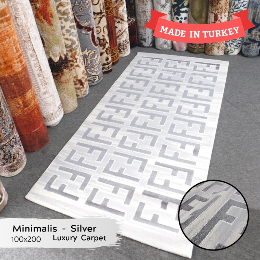 Karpet Permadani Minimalis Import Asli Turki uk. 100x200cm-1