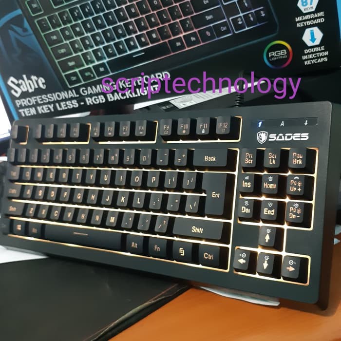 Sades Sabre RGB Gaming Keyboard TKL Slim Original