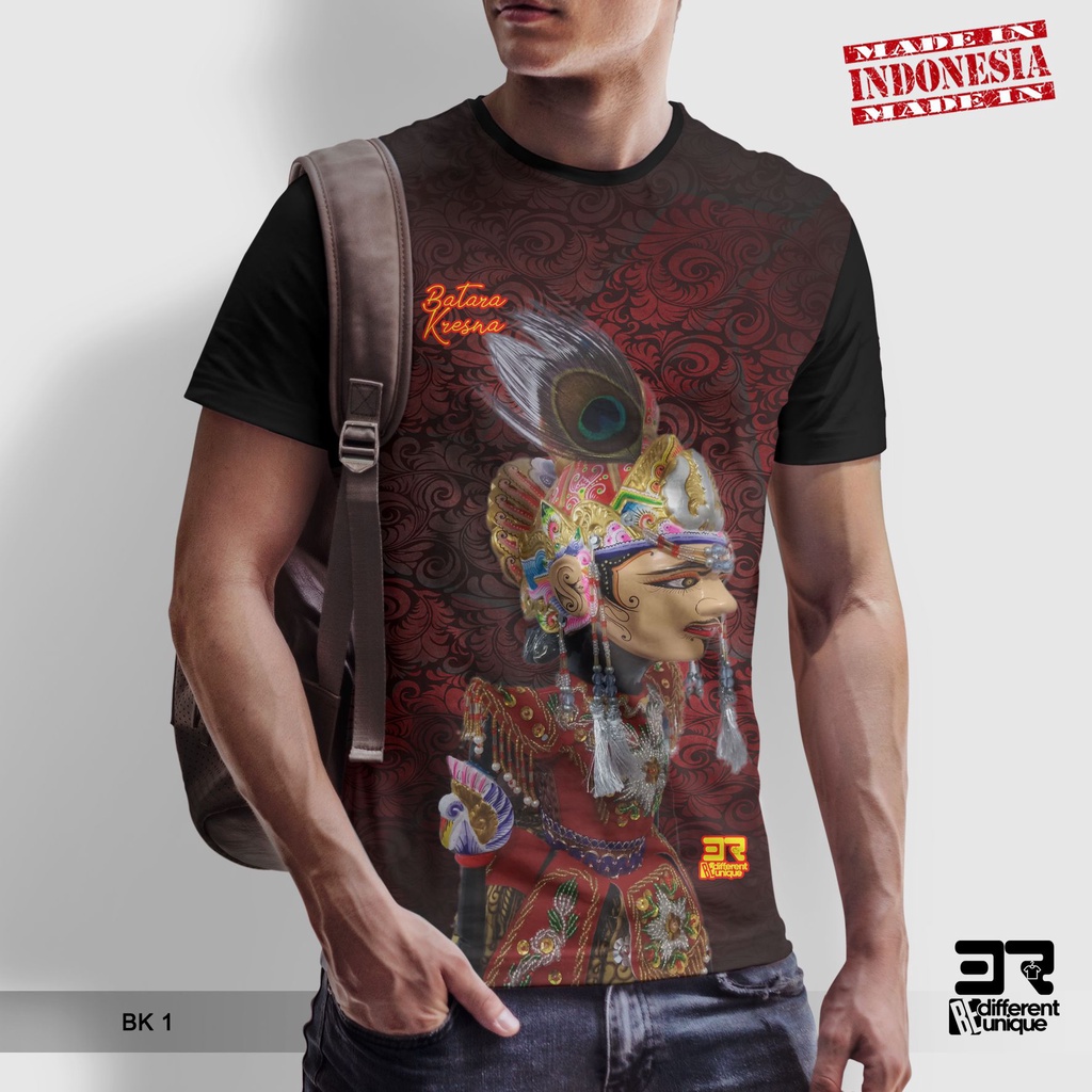 [ COD ] KAOS PRINTING GAMBAR WAYANG BK 1 - BAJU DISTRO ORIGINAL MOTIF ADAT BUDAYA SUKU INDONESIA CUL