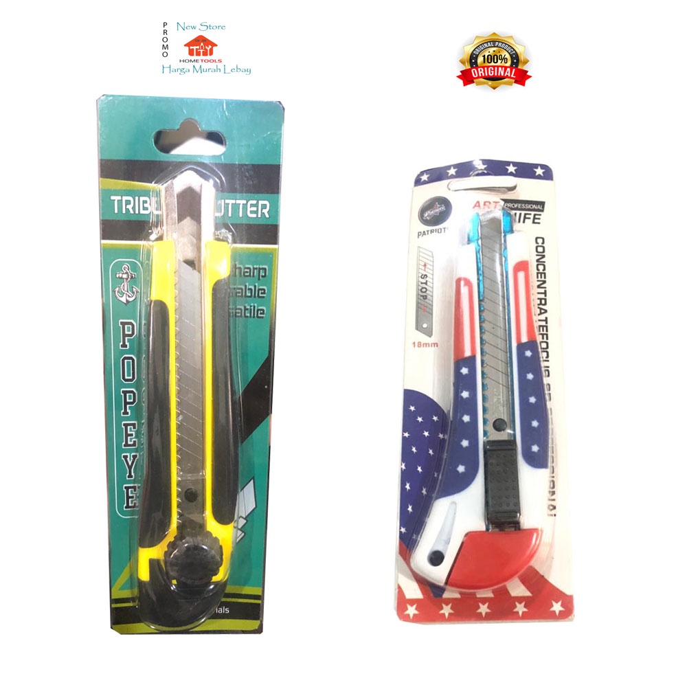 

Cutter 3 In 1 Varian Merk PATRIOT - POPEYE - Pisau Cutter
