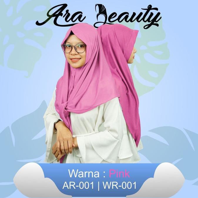 Jilbab Instant AR001 ARA BEAUTY Hyget / Jilbab Murah Oleh Oleh Haji - Putih