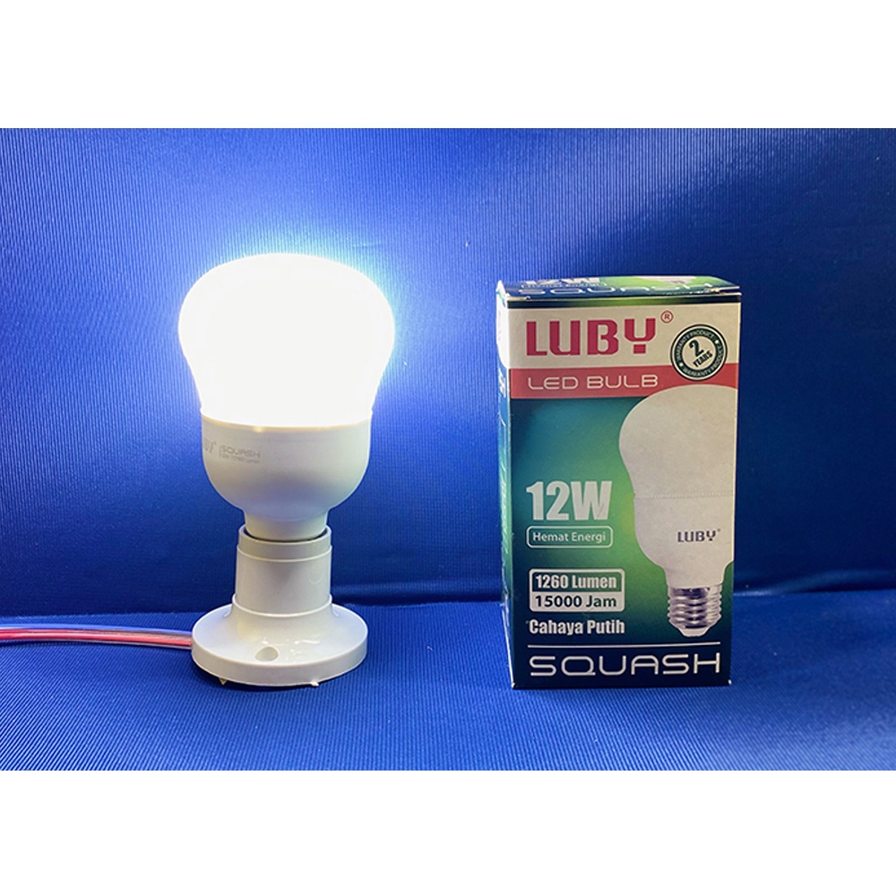 Lampu LED Bulb LUBY SQUASH 12 Watt Cahaya Putih Cri 165 Original