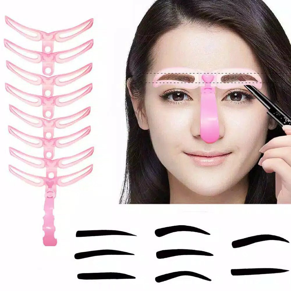 Cetakan Alis Isi 8 Tipe Model / Eyebrow Template Set