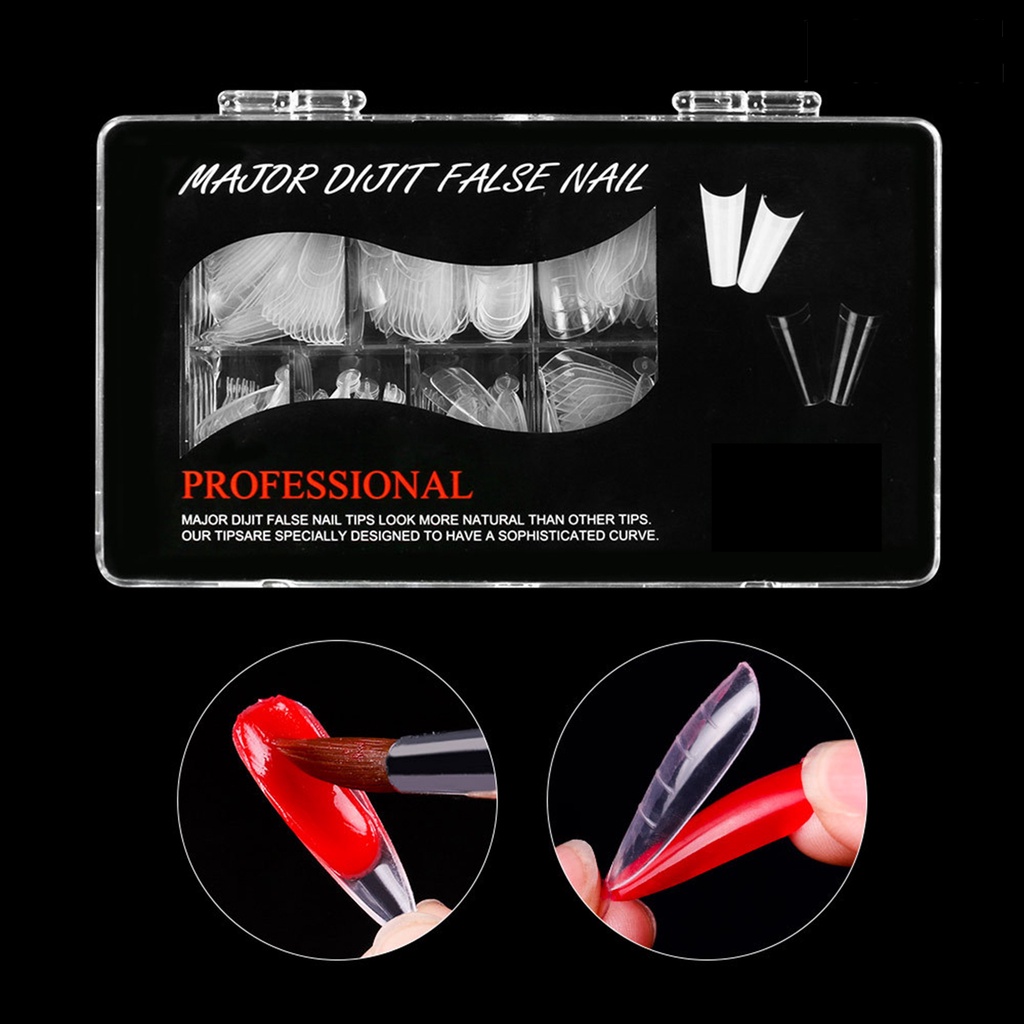 Providence 500Pcs/Box Fake Nails Heart Shape Extend Nails Transparent Seamless False Manicure Tips for Beauty