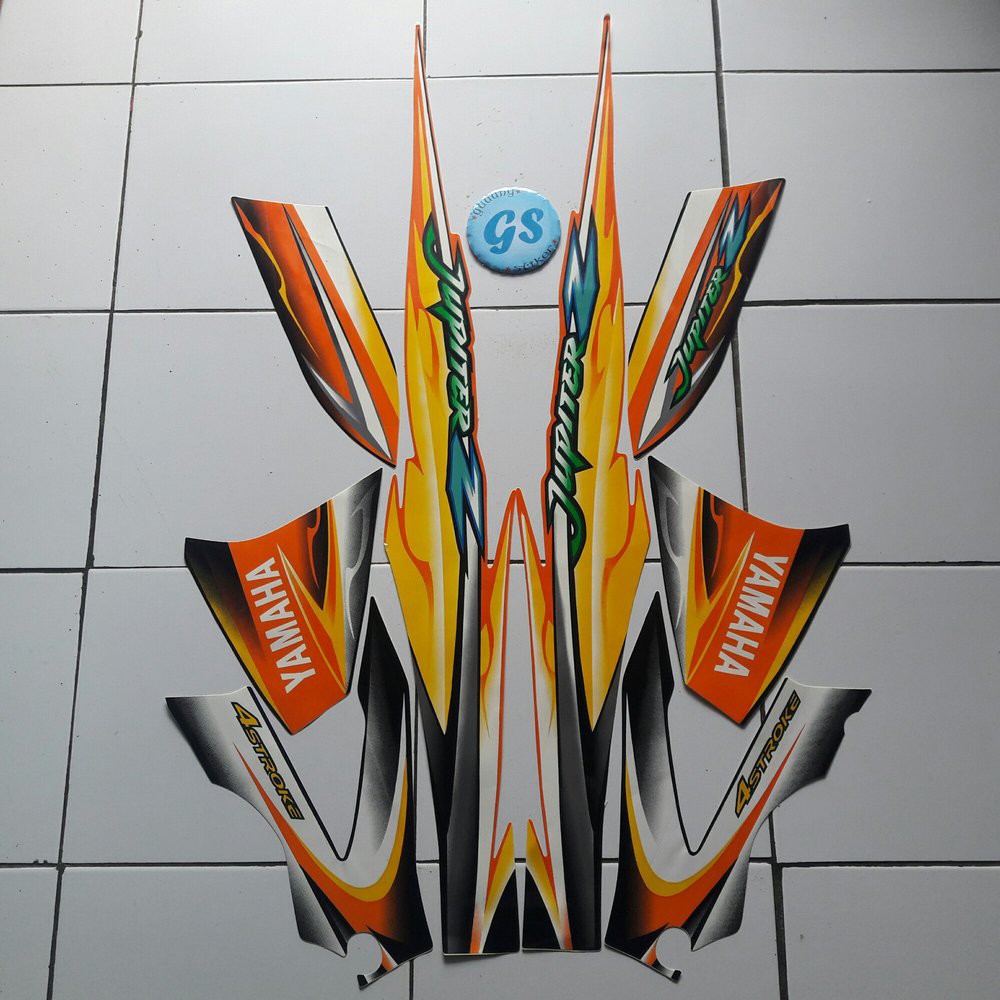 stiker motor jupiter z 2005 orange