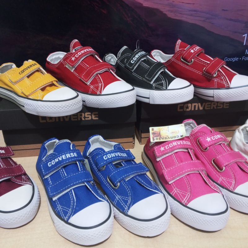 Converse Allstar Anak Velcro Size (18-35) / Sepatu Converse Anak / Sepatu Anak Laki-laki / Sepatu Sneakers Anak / Sepatu Anak Sekolah