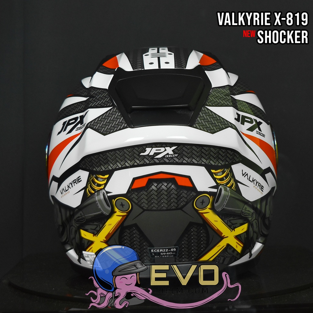 HELM JPX X-819 VALKYRIE SHOCKER - HELM JPX SHOCKER MANDALIKA