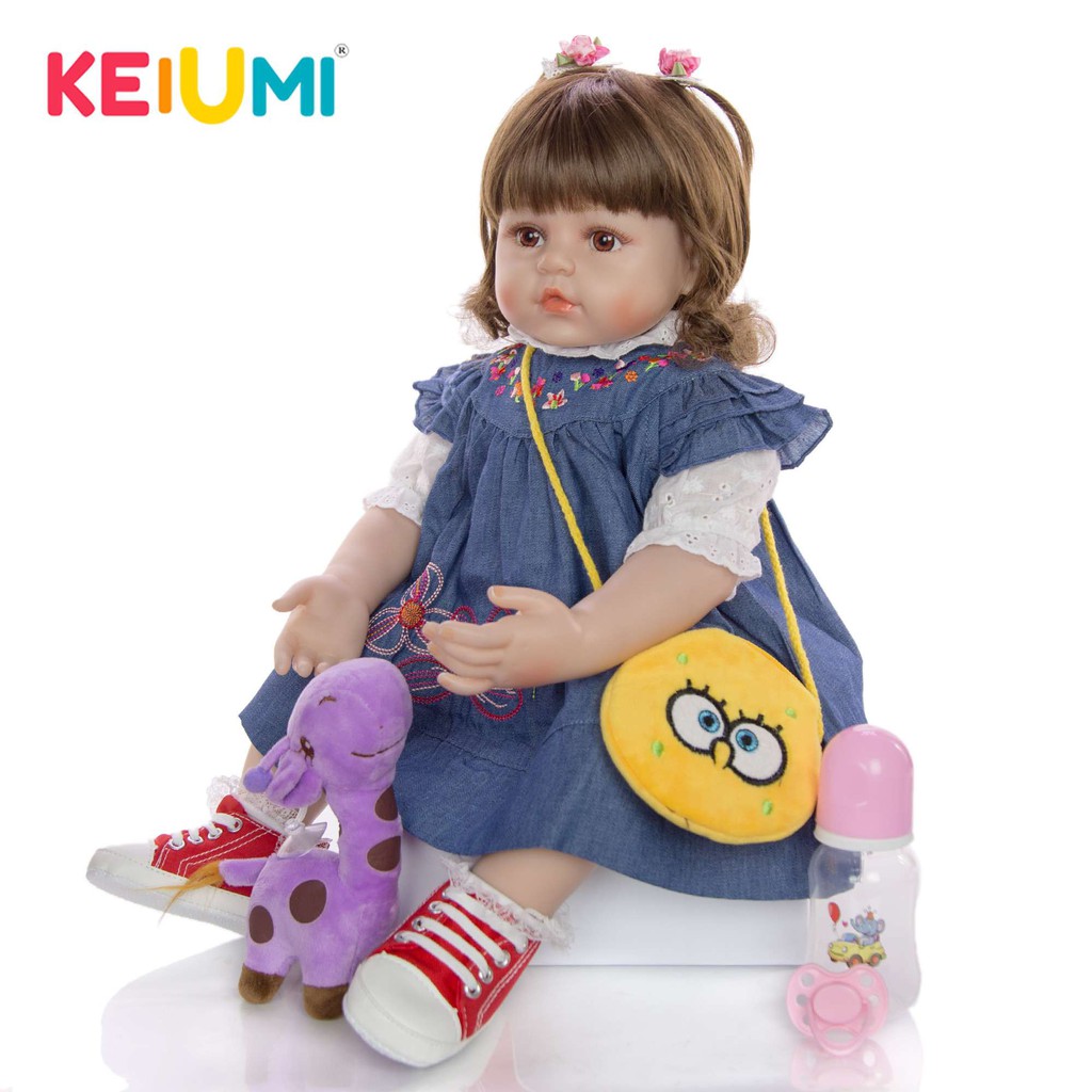 Boneka Barbie Adorables muñecas de 60 cm Reborn para niños de 24 pulgadas princesa realista Bebes