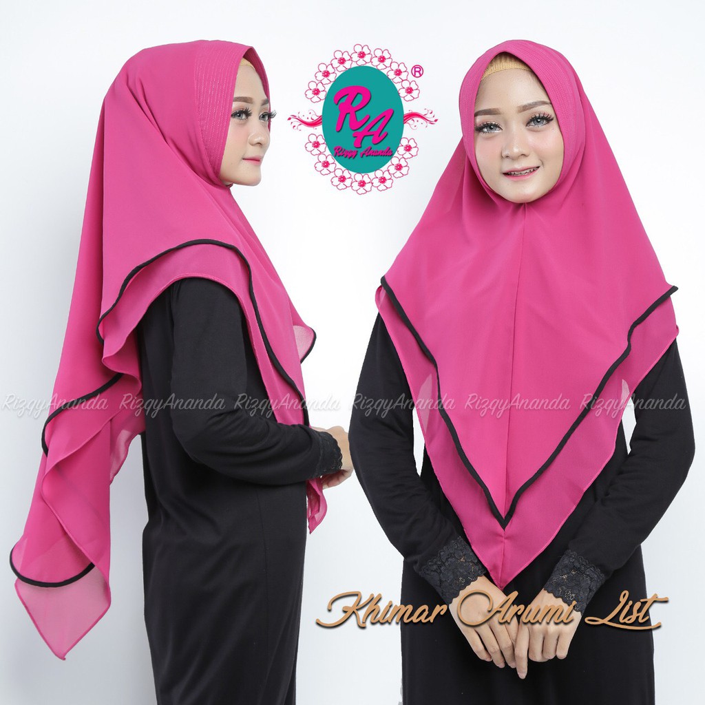 Syar'i Khimar Pakaian Wanita Muslim Cewe Kerudung Perempuan Jilbab Gamis Polos Baju Syari Panjang