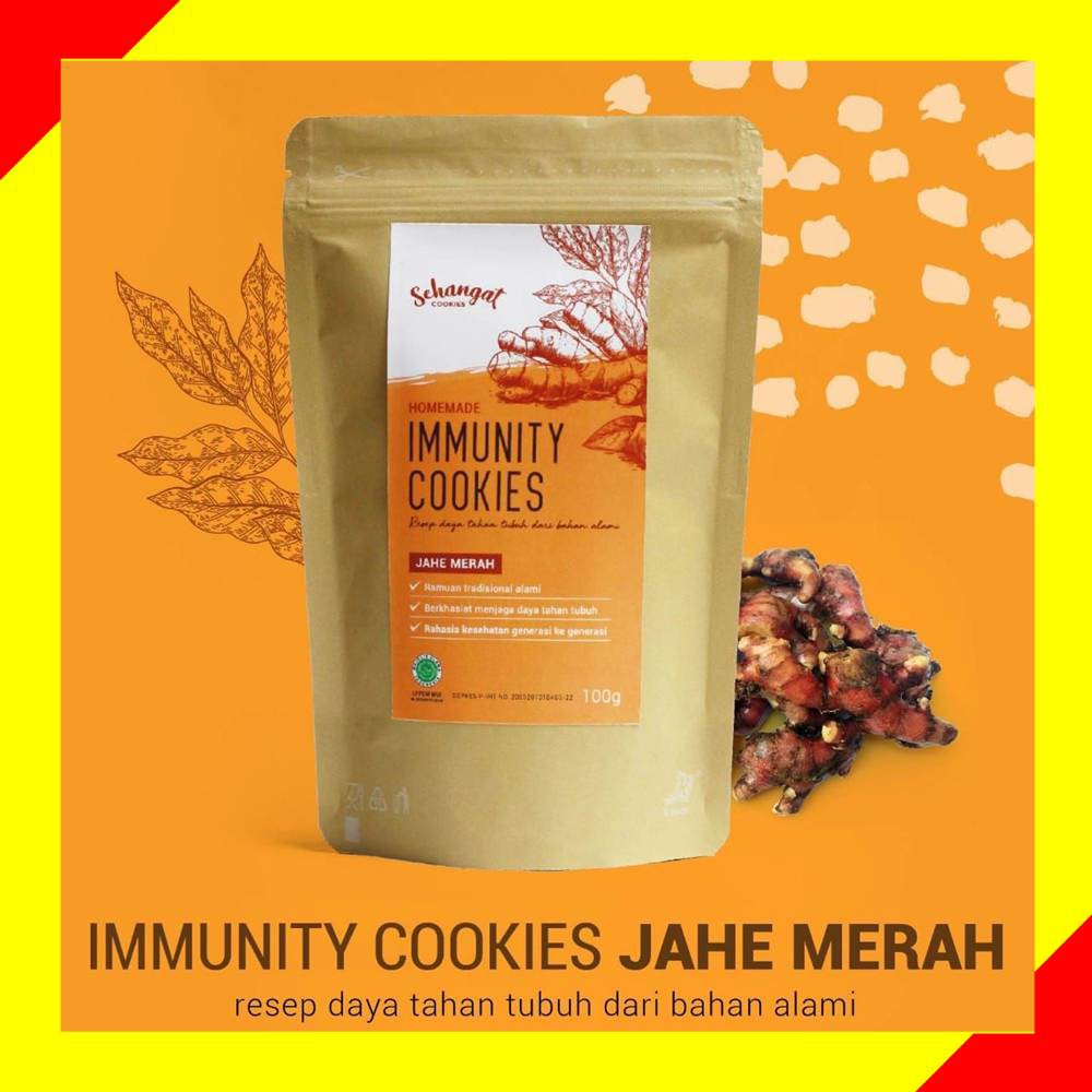 

SEHANGAT IMMUNITY COOKIES / SEHANGAT COOKIES JAHE MERAH / CEMILAN SEHAT / IMUN BOOSTER