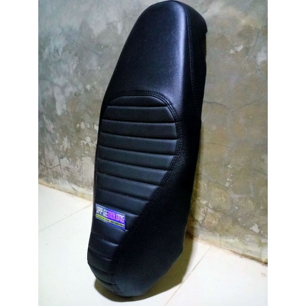 Jok seat Beat karbu model Caferace full hitam - Jok seat Beat karbu custom Caferace - Jok Beat Karbu