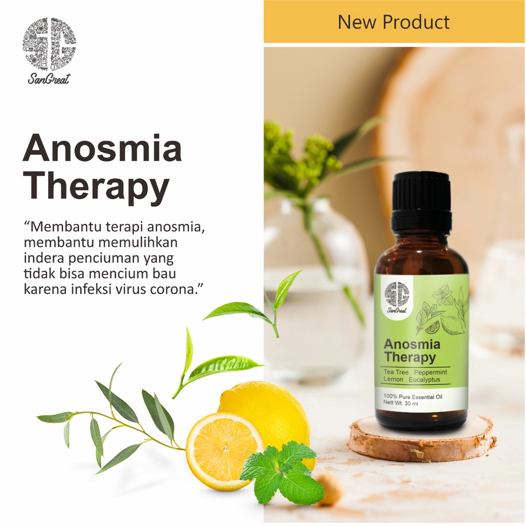 Anosmia terapi essential oil aromaterapi untuk anosmia treatment 30 ml pure dari SanGreat