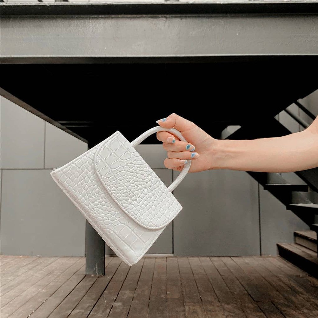 Mizu Bag White / Tas Mini Premium Tas Korea Putih Polos-1