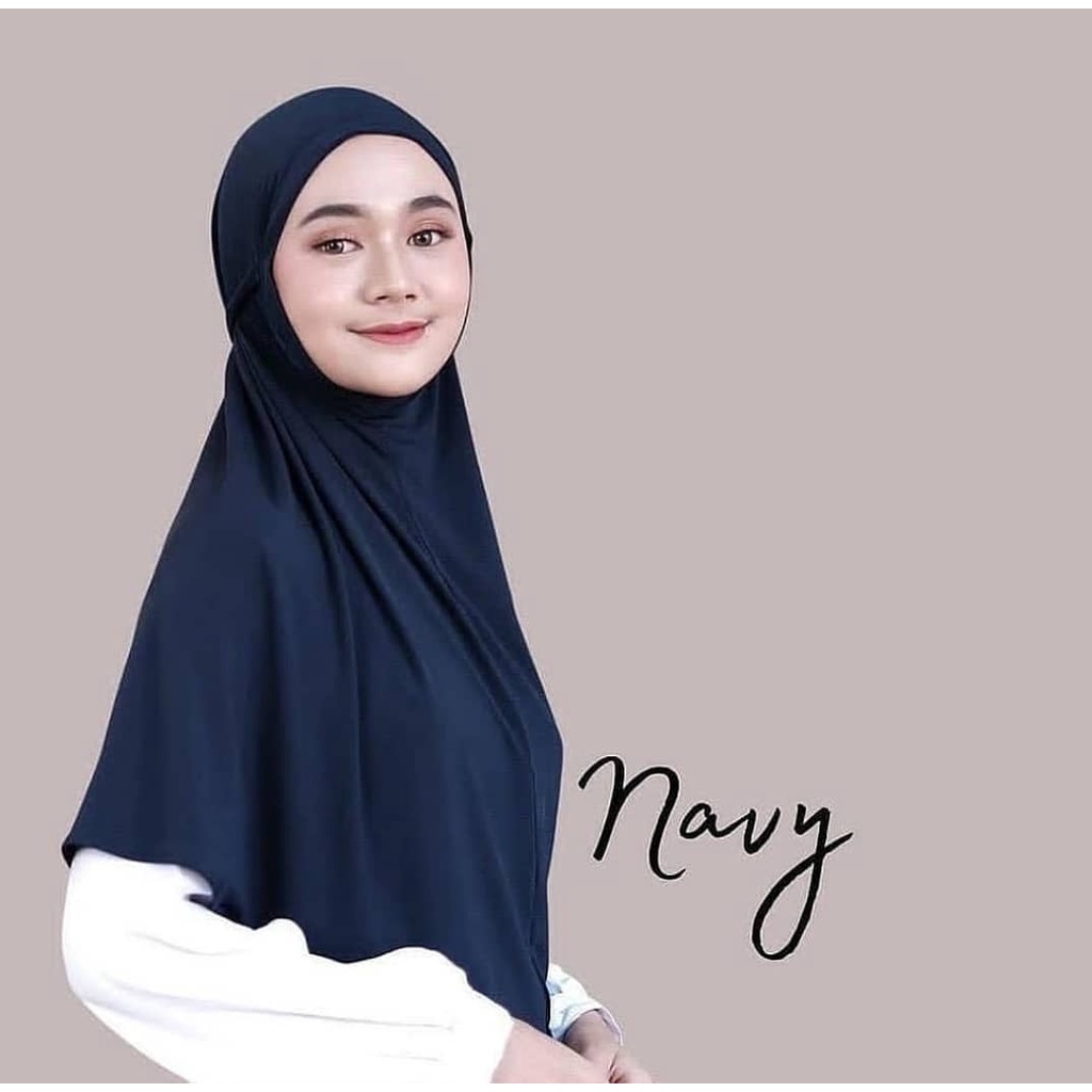 (BISA COD) Hijab Bergo Jersey Tali Instan Jersey Premium