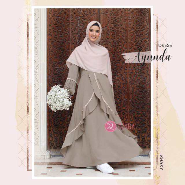 DRESS GAMIS PESTA 2 LAYER BRIDESMAID AYUNDA BY ZIZARA