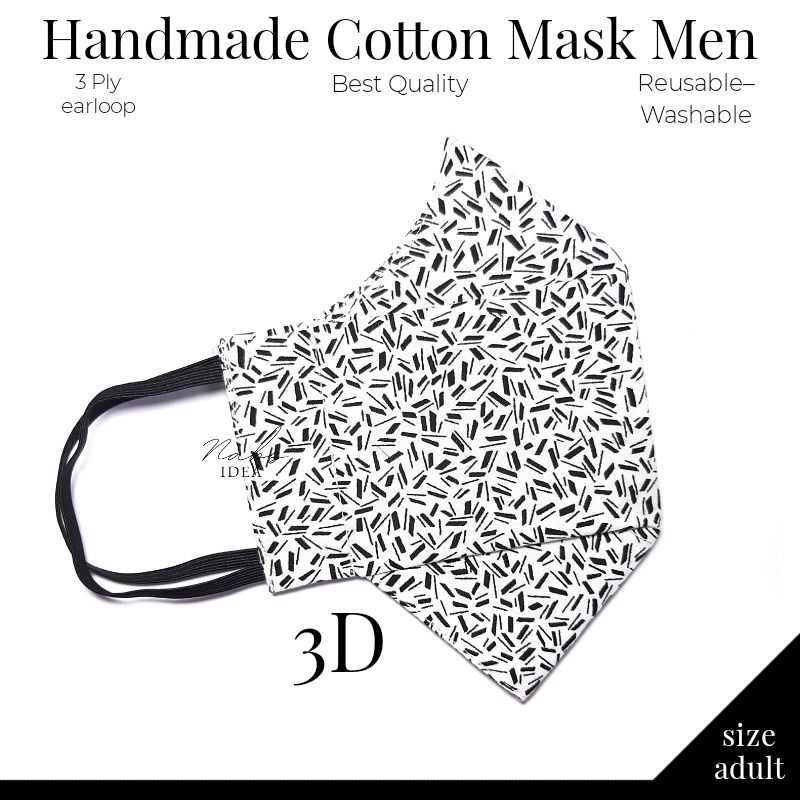 Handmade 3D Mask/Masker Kain Katun 3D