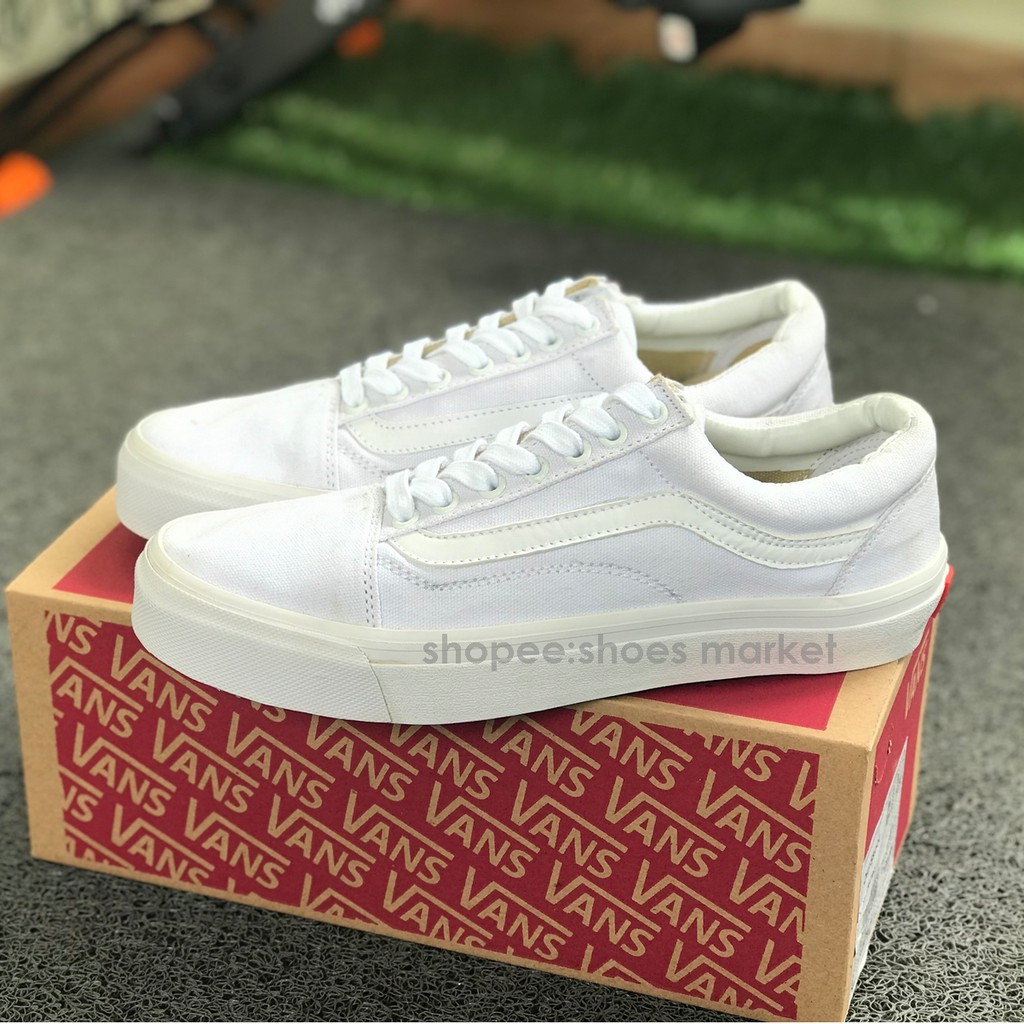 Vans Old Skool All White Full Putih Waffle Dt