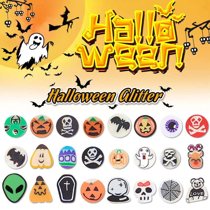 Zzz Stiker Decal Motif Halloween Untuk Dekorasi Nail Art