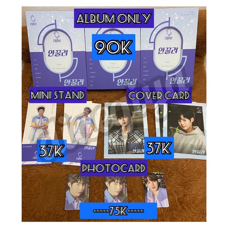 [SHARING] CIIPHER 1st Mini Album Ggulyeo I Can't Photocard Pc Tan Dohwan Hwi Album only