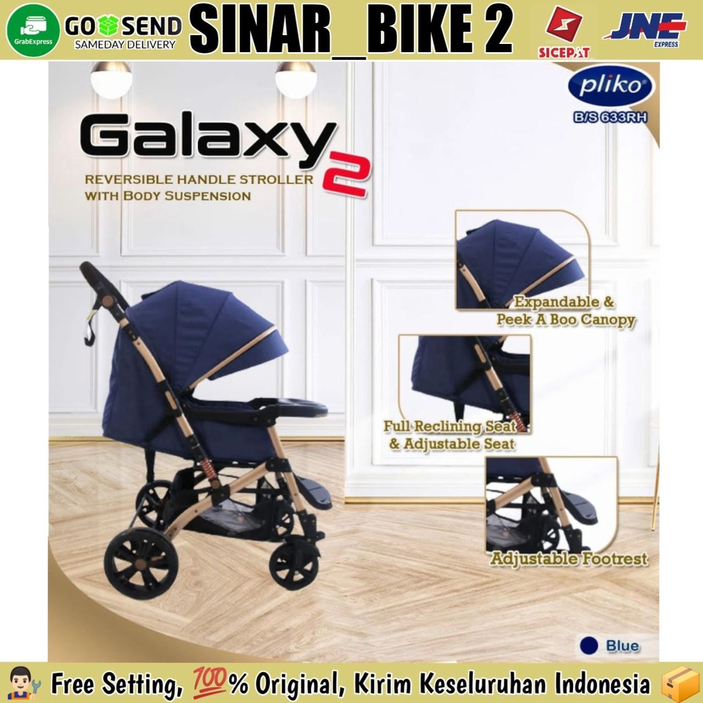 Baby Stroller Pliko B/S 633RH Galaxy Kereta Dorong Bayi