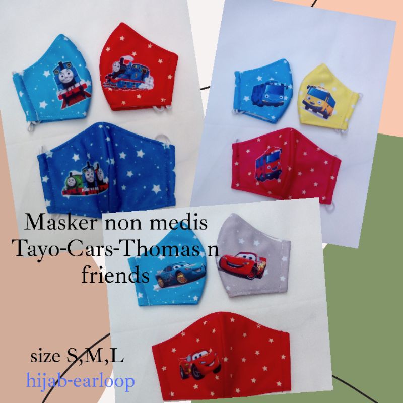 MaskerkarakterTayo~Cars~Thomas&friends