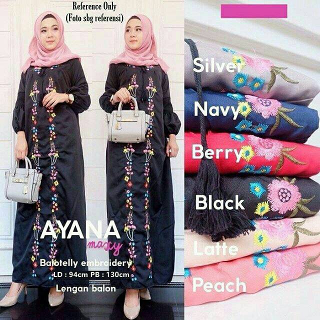Gamis hitam elegan tunik
