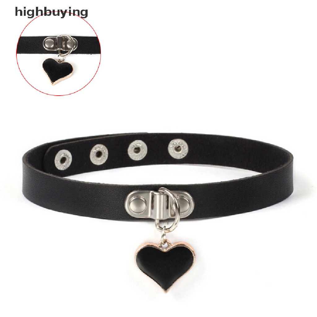 Hbid Kalung Choker Bahan Kulit PU Gaya Punk Gothic Untuk Wanita