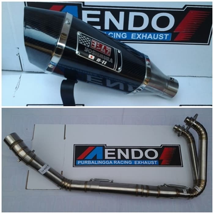Knalpot Yoshimura R11 Fullsystem Leher Las Cacing Ninja 250R/Fi