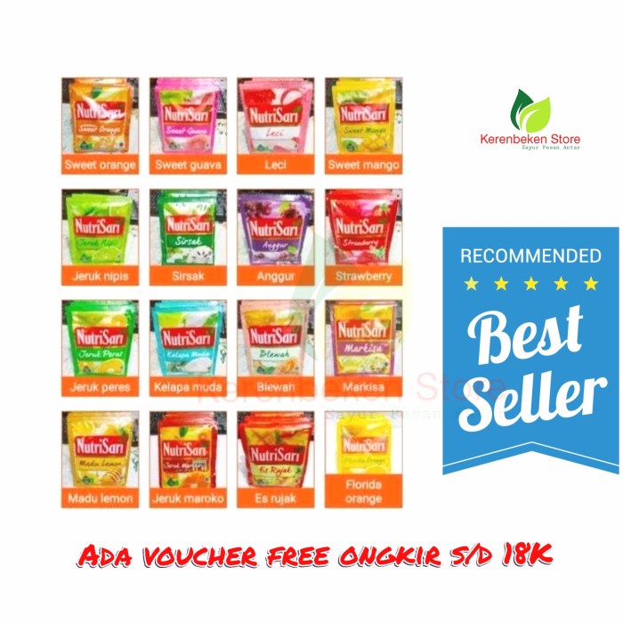

nutrisari sachet per renceng (pilih varian) - jeruk peres