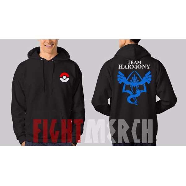 Jaket Sweater Hoodie Zipper Pokemon Go Team Harmoni King