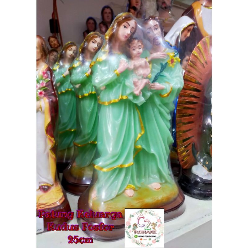 Patung Keluarga Kudus Fosfor 25cm - Patung Rohani