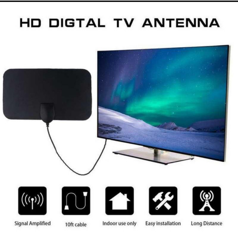 Taffware Antenna Antena TV Digital Indoor Untuk Dalam Ruangan Siaran Jernih