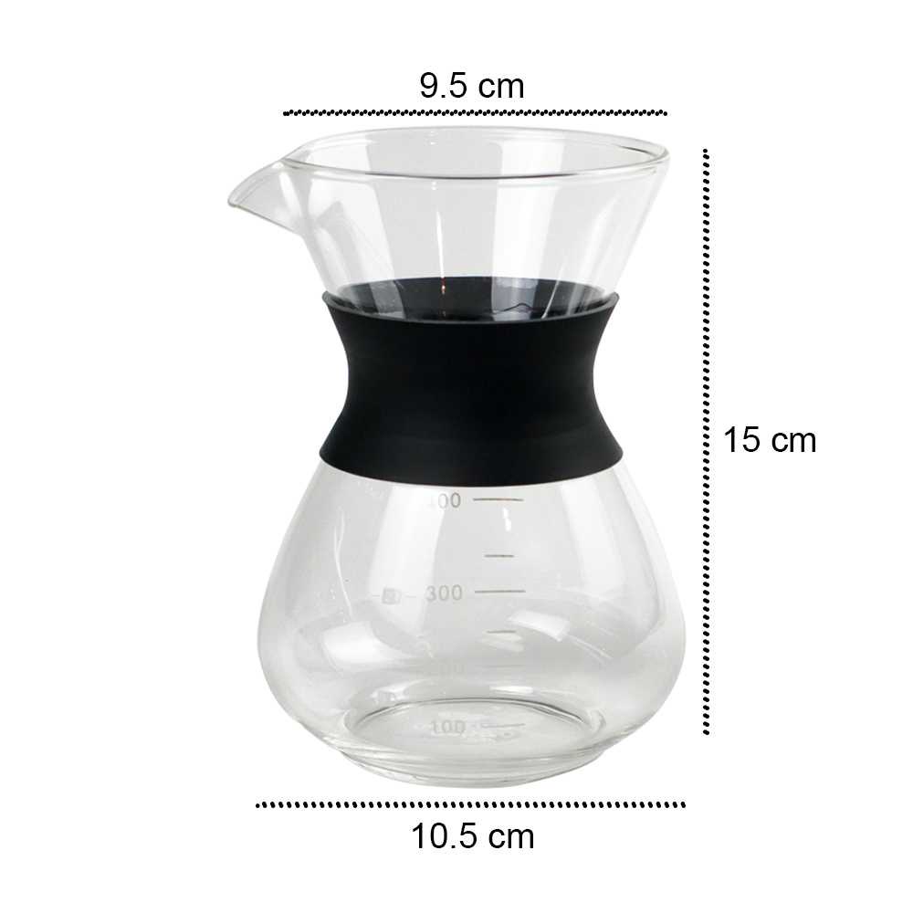 TD-AI One Two Cups Coffee Maker Pot V60 Drip Teko Kopi Barista Glass - SE111