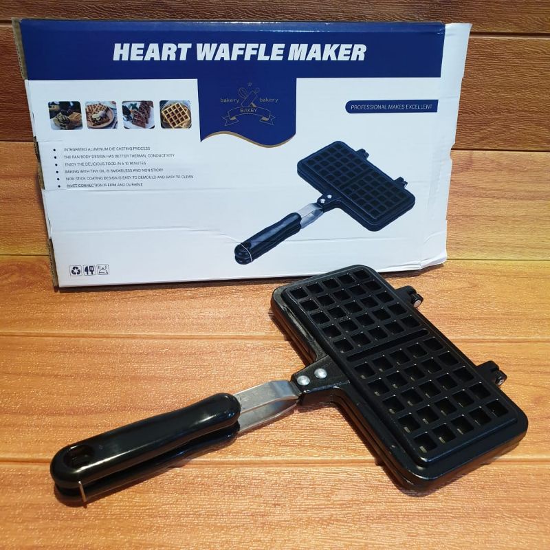 Waffle Maker Double Pan / Croufle Maker / Cetakan Waffle /Anti Lengket