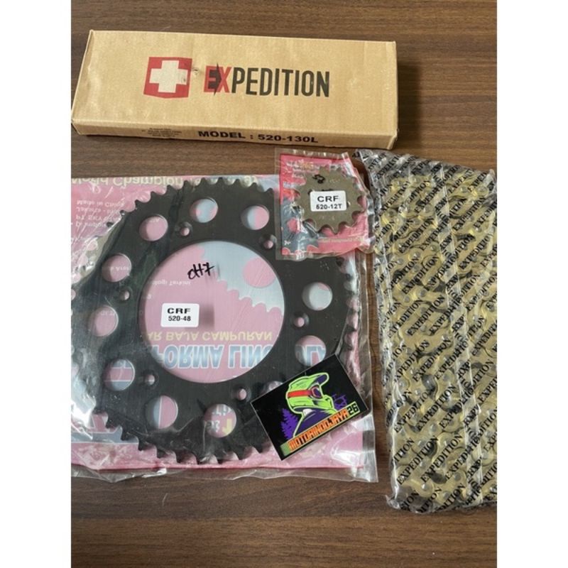 Gear Set 520 CRF 150L VZM Set Ranta Gold 520 Expedition Gir paket CRF 150L