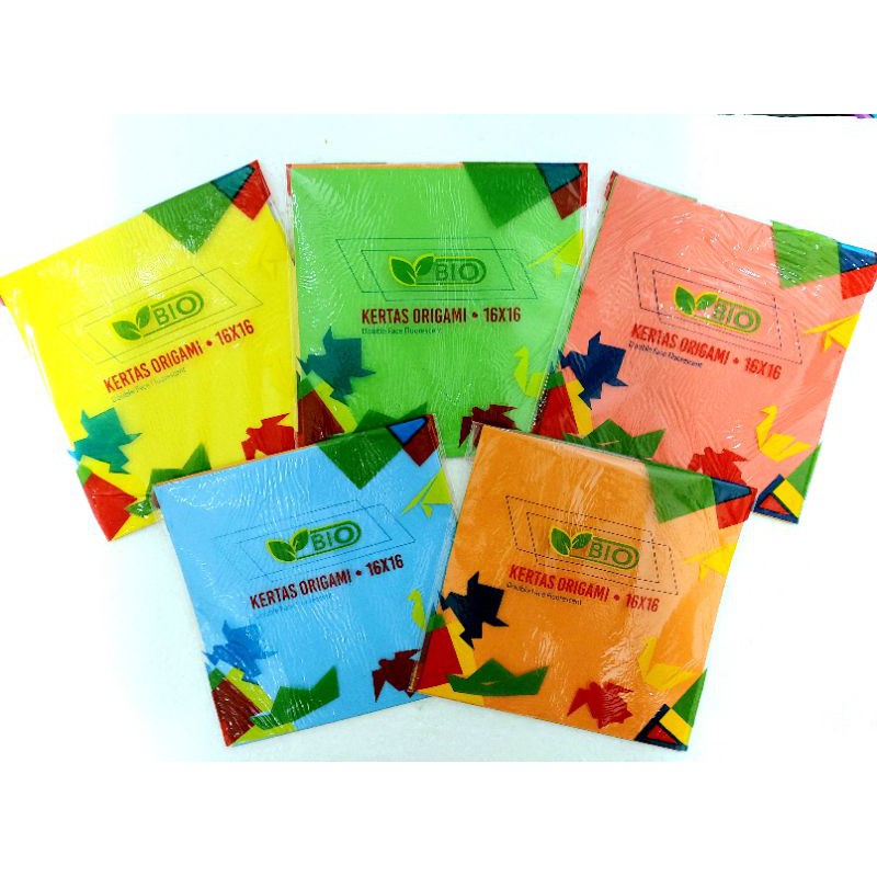 

KERTAS LIPAT ORIGAMI 16 X 16CM / 12 X 12 CM 2 SISI