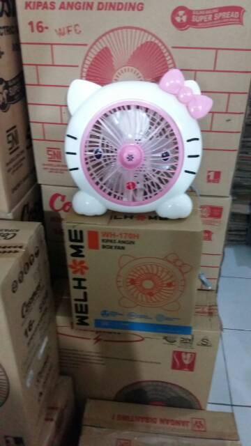 Kipas Angin Mini Fan Hello Kitty Whellhome WH-170H