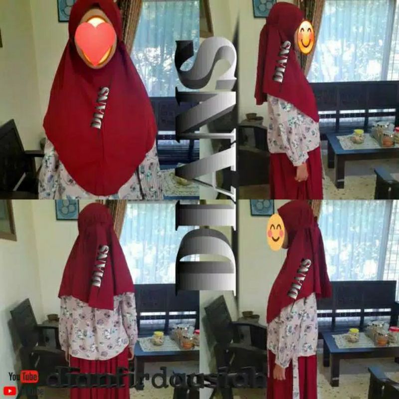 Bergo Maryam Wolfis 1 Layer | Hijab Instan