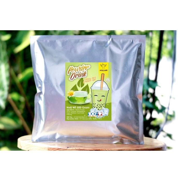 

Lainnya-Minuman-Bubuk- Bubuk Minuman Rasa Green Tea Greentea Bubble Drink Powder Drink 1Kg -Bubuk-