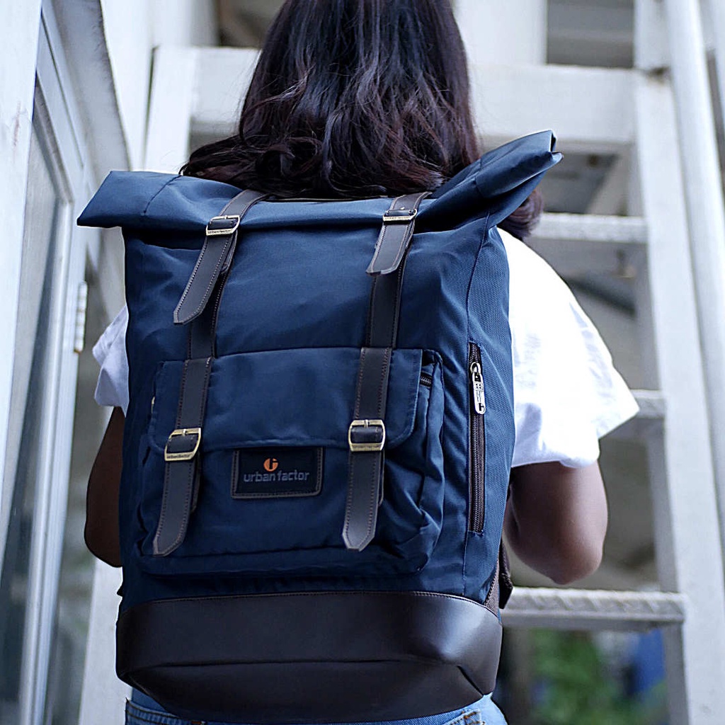 JAM SESSION NAVY |ManNeedMe x URBAN| Tas Ransel Punggung Pria Wanita Tas Backpack ORIGINAL