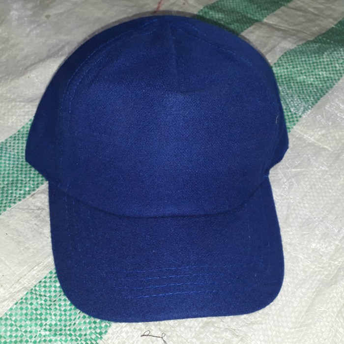 topi polos laken biru original