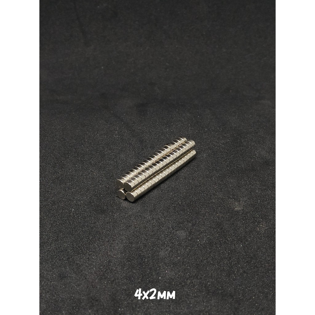 Magnet Neodymium N52 4x2mm 4x2 mm Bulat Super Kuat 50pcs