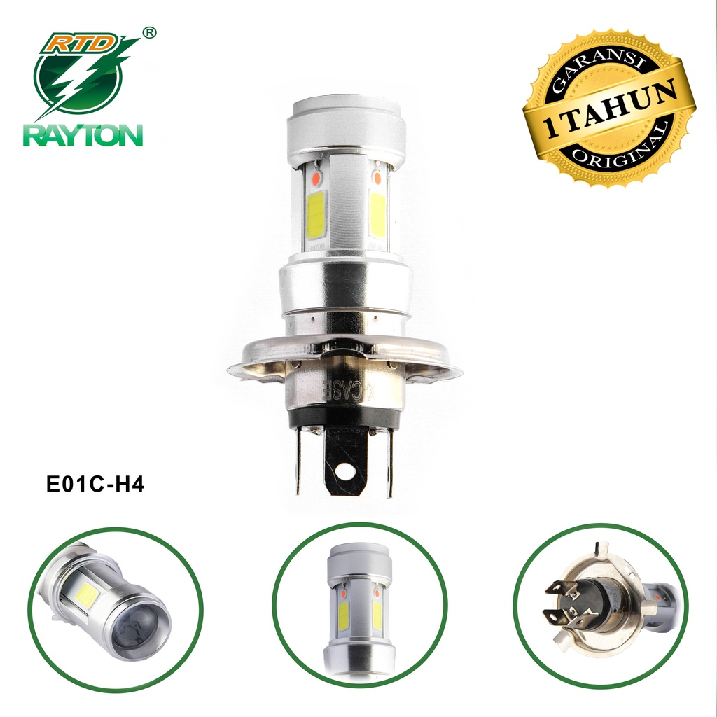 Rayton Led Otomotif Motor E01C-H4 Power 12W Original